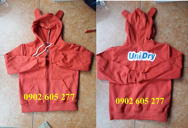 Xưởng may áo khoác quà tặng trẻ em cho công ty tả quần Uni Dry