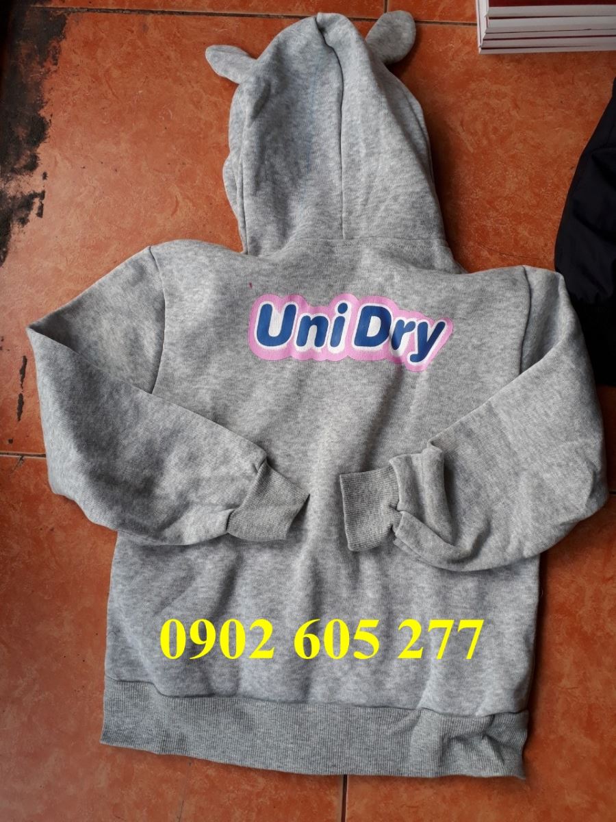Xưởng may áo khoác quà tặng trẻ em cho công ty tả quần Uni Dry